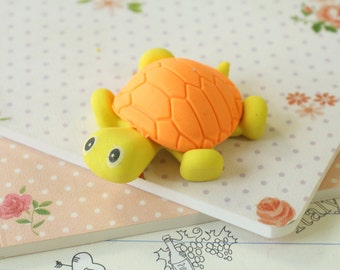 Orange & Yellow Little TURTLE Eraser
