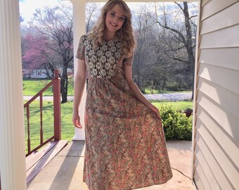 Prairie Dress Maxi Dress Boho Dress