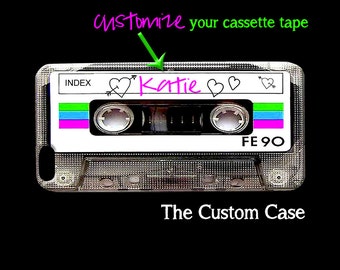MIX TAPE Phone Case, Customized Cassette Tape Phone Case, Mix Cassette Tape Case, Iphone 4/5/5c/6/6+/6s, Samsung Galaxy S3/S4/S5/S6/S6 Edge+