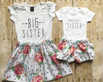 Big Sister Little Sister Outfits, Big Sister Shirt, Little Sister infant bodysuit, Matching Sister Outfits, Sister Gift,Sister Shirts