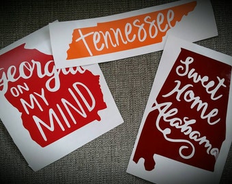 Tennessee state decal vinyl sticker