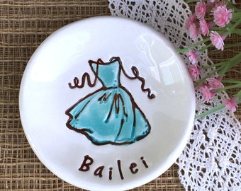 Personalized Bridesmaid Gift Ring Dish - Bridesmaid Jewelry Dish, Ring Dish Personalized, Trinket Dish, Ring Holder Dish, Catch All Dish