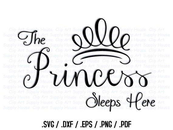 Download Princess SVG Word Art SVG Clipart Baby Girl Wall Art DXF