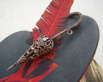 Vintage Umbrella or parasol filigree, brooch