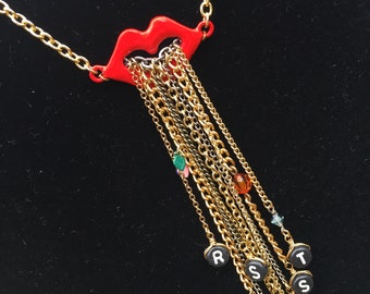 Lips Series Necklace: RESIST