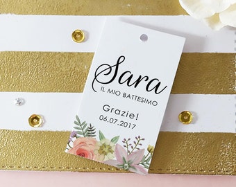 Baptism labels, personalized cards, first Communion, Confetti labels, personalized tags
