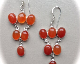 Sterling Silver Carnelian Earrings