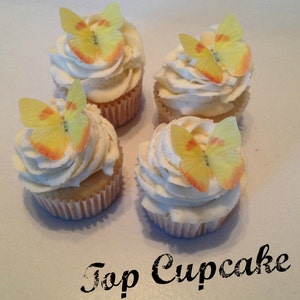 Sunshine Yellow Edible Butterflies