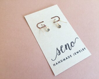 Swarovski channel stones earrings