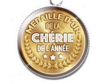 Pendant cabochon resin gold sweetheart... 2