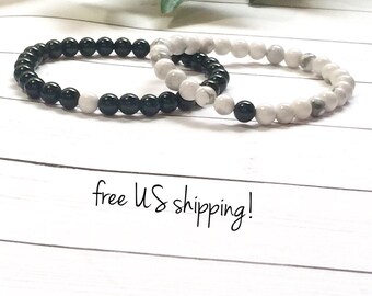 Distance Bracelets, Distance Bracelets for Friends, Long Distance Bracelets, Distance Bracelets Couples, 6mm, DreamCuff, Free Shipping