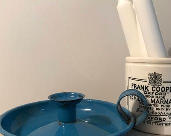 Stunning Vintage Enamel Candlestick