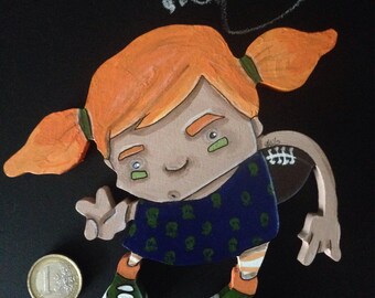 Magnet (Wood magnet), sporty ginger Spice, unique