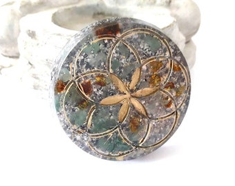 Orgone Energetic Charging, Orgone Flower of Life, Orgone Spiritual Charging, Orgone Chakra Charging, Meditation Decor Orgone Spiritual Gift