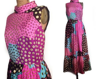 1960 Dupuis JACK BRYAN Mod maxi Sleeveless Dress