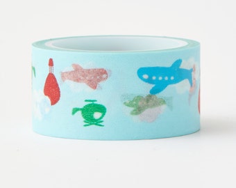 Airplane Washi Tape - Sky masking tape - Love My Tapes - LMT 2618