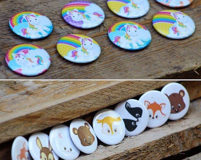 Unicorn Rainbow Magnets - Birthday Party - Party Favors - Refridgerator Magnets - Reward Magnets - Preschool Party - Fridge Magets