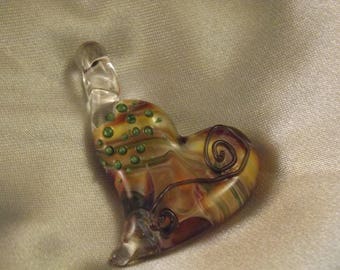 Discounted Glass Heart Pendant