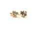 Vintage Two Tone Star Rhinestone Clip On Earrings
