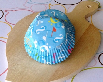 SALE - Music Notes Standard Cupcake Liners
