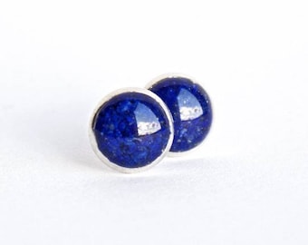FREE SHIPPING // Lapis Lazuli Earrings // Lapis Lazuli Studs // Lapis Lazuli Jewelry // Lapis Lazuli Crystal // Blue Earrings // Blue