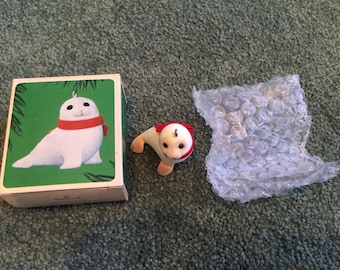 Vintage Christmas Ornament Snowy Seal