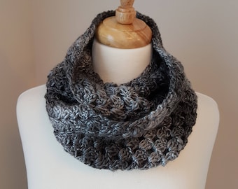 Infinity Scarf Granny on the Straight Crochet Knit Handmade Women's Scarves