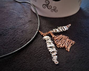 Copper and Silver Gumnut Necklace