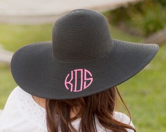 Monogrammed Floppy Hat / Monogrammed Beach Hat / Beach Hat