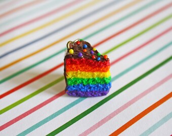 Miniature Food, Polymer Clay Charms, Bullet Journal Accessories, Planner Charm,  Stitch Marker, Zipper Pull, Gay Pride, LGBT, Charm Bracelet