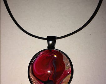 Abstract rosebud necklace