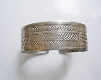 Vintage Berber Bracelet - 800 Silver - Siwa Dumluj - Tribal Cuff - Ethnic Jewelry