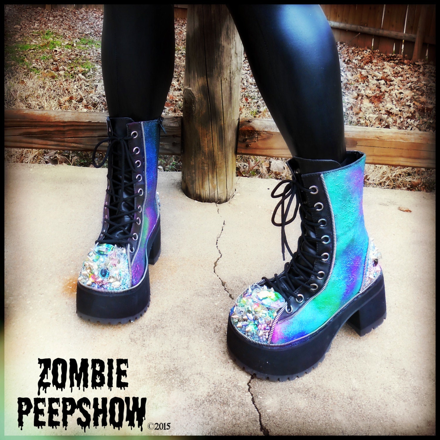 Platform Acid Crystal Boots