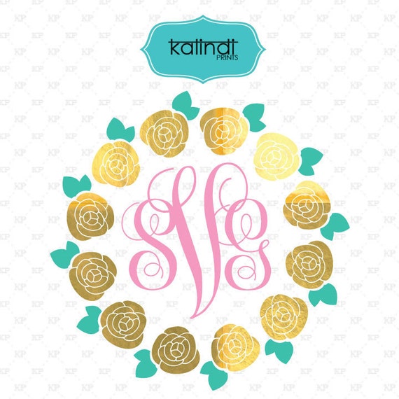 Download Flower monogram frame svg Flower svg flower monogram svg