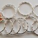 10 anneaux PORTE-CLES métal argenté clair 25mm DIY loisirs bijoux