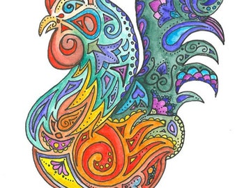 Abstract chicken | Etsy