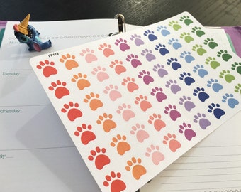 PP174 -- Set of 60pcs little Paw Icon Life Planner Stickers || Perfect 4 Erin Condren, Limelife, Plum Paper, Filofax Planners