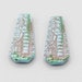 Pair Vintage Egyptian Pharaoh Turquoise Glass Pendant Cabochons SKU-CAB-118