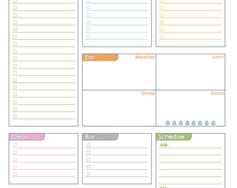 Personal Organizer EDITABLE Daily planner weekly planner