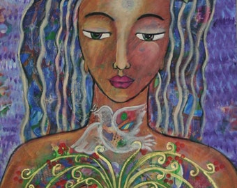 Divine Feminine Print-Flowering heart