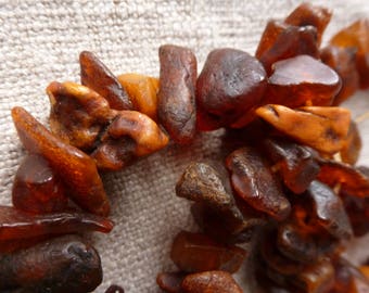 Very old baltic amber nuggets necklace.