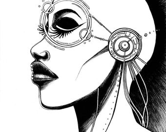 Mind's Eye - 9"x12" Original Ink Illustration