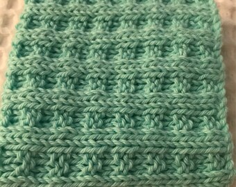 Dish Cloth / Wash Cloth Hand Knitted All Cotton Pastel colours
