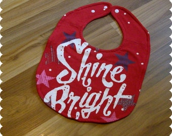 Cute Baby Girl Bib, Recycled T-Shirt Baby Bib, Baby Girl Baby Shower, Baby Girl Gifts, Cute Baby Clothes