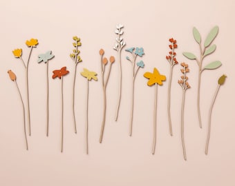 Wooden Flowers - Plywood Flowers - Individual Stems