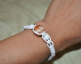 Creamsicle hemp bracelet