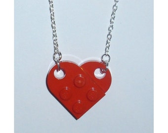 Lego Red Heart Necklace - Opens at the front *et*