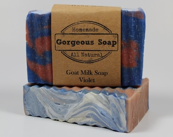 Violet Goat Milk Soap - All Natural Soap, Handmade Soap, Homemade Soap, Handcrafted Soap