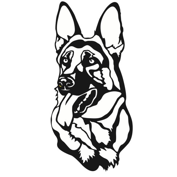 DXF File of a german shepherd for use with a cmc machine