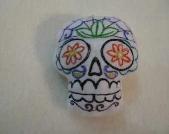 Small Sugar Skull Pincushion or stuffed animal